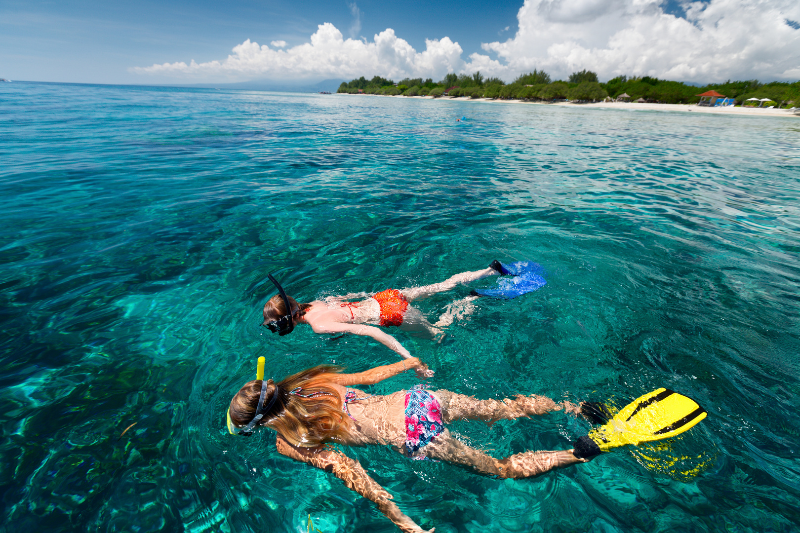 Two women snorkeling