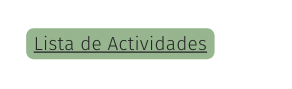 Lista de Actividades