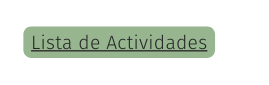 Lista de Actividades